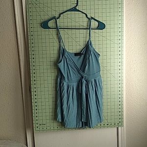 Teal string tank top L The Limited